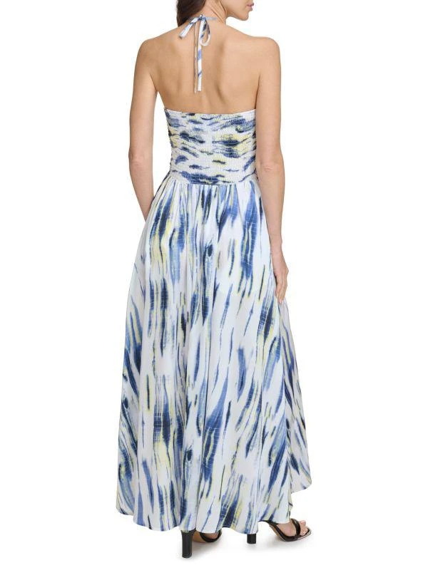 DKNY Ruched Halter Printed Maxi Dress 2