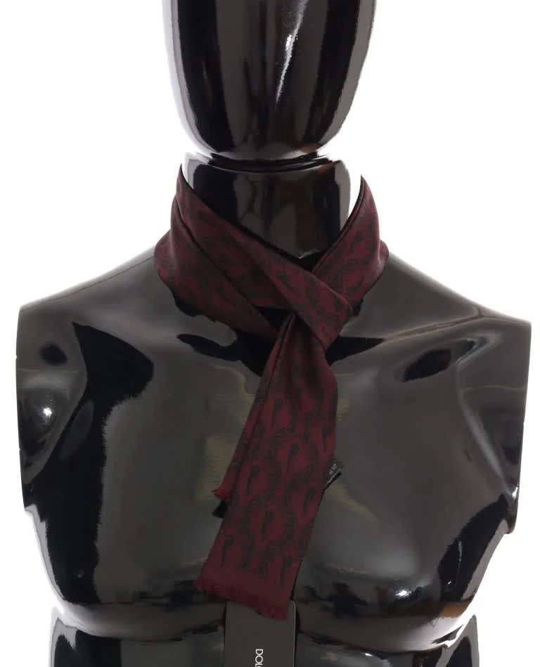 Dolce 
Gabbana Silk Crown Chili Men
s Scarf