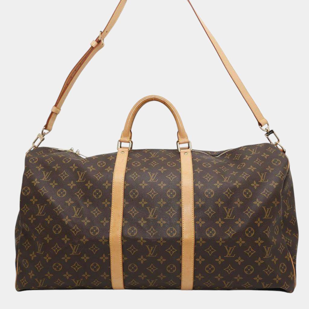 Louis Vuitton Louis Vuitton  Brown Monogram Keepall Bandouliere 60 Satchel Bag