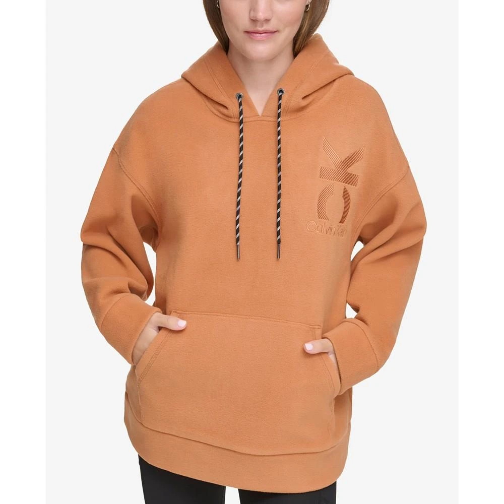 Calvin Klein Women's Embroidered Fleece Hoodie 1