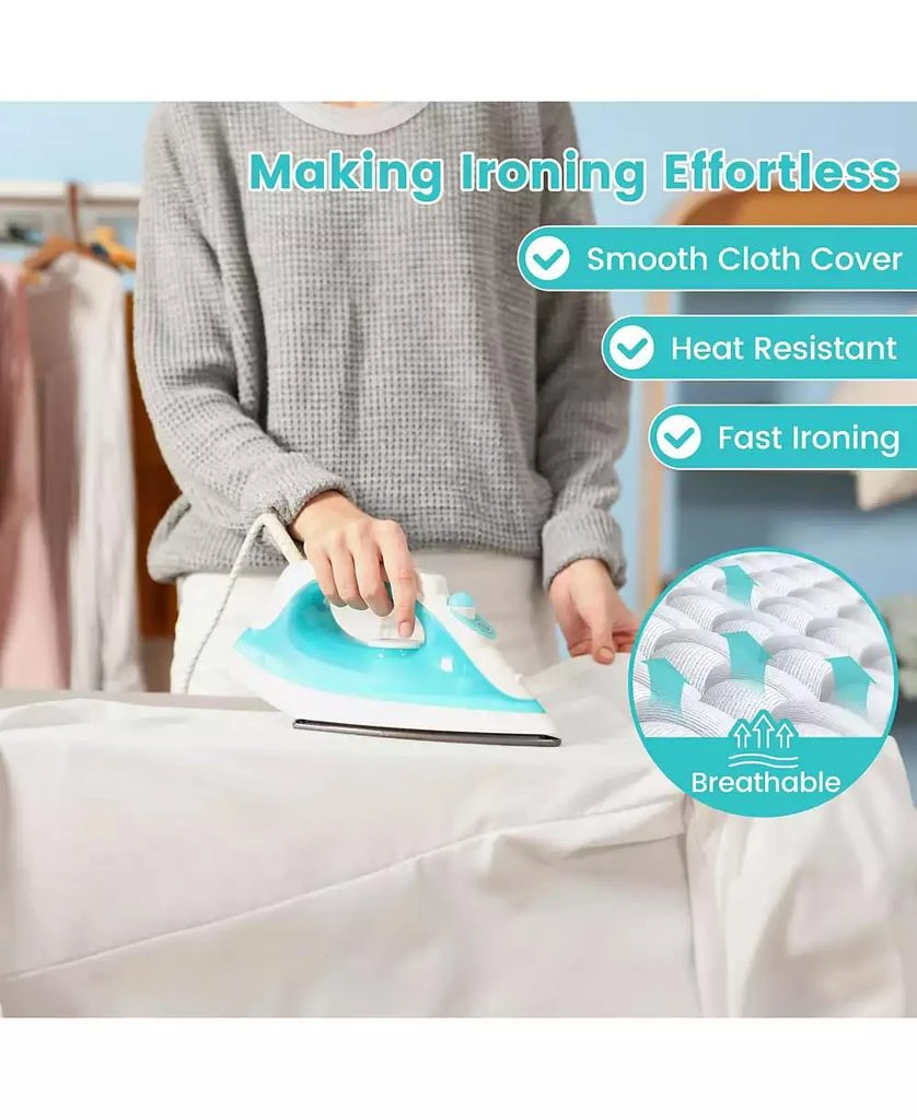 Ecooso Foldable Ironing Board with Iron Rest and Adjustable Height 6