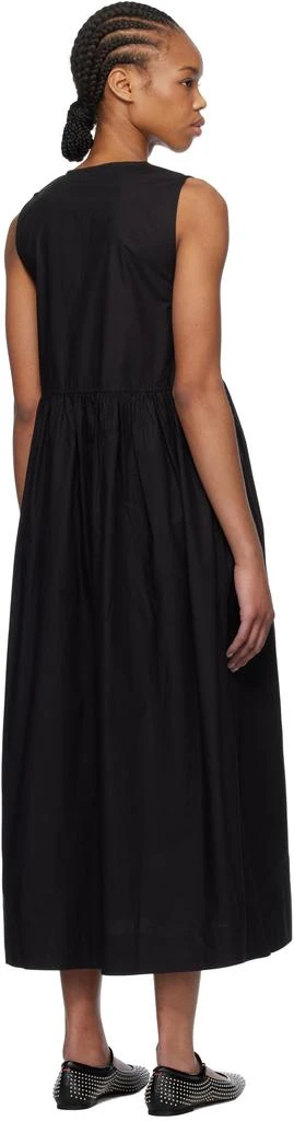 Ganni Black Cotton Poplin Midi Dress 3