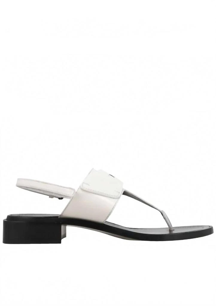Salvatore Ferragamo Women
s Nya Leather Ankle-Strap Sandals In White 1