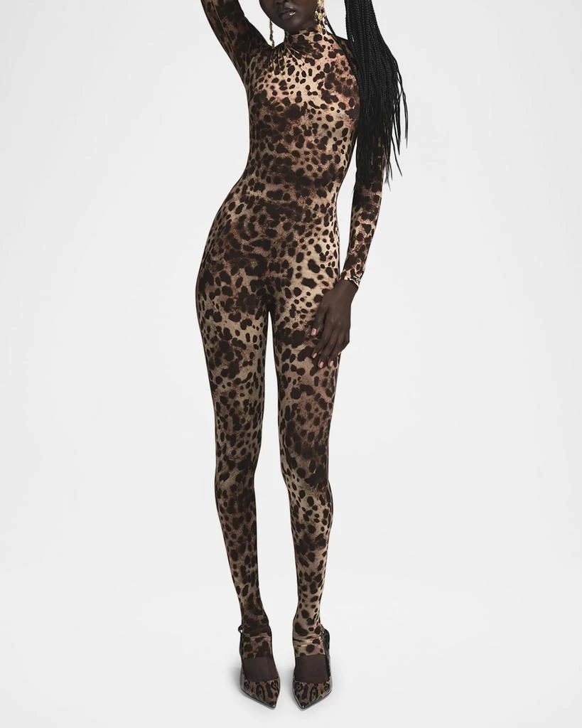 Dolce & Gabbana Milky Sheer Turtleneck Catsuit 2
