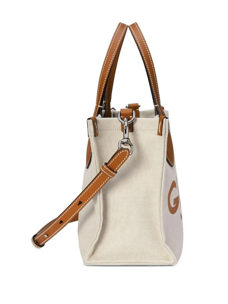 Gucci GUCCI - Linen And Leather Tote Bag 5
