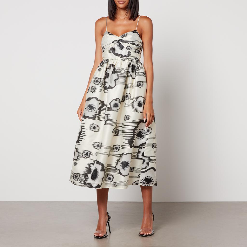 Stine Goya Stine Goya Abby Floral-Print Satin Midi Dress