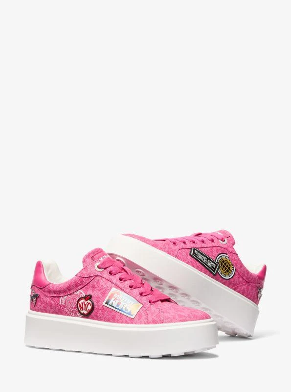Michael Kors Romey Embellished Signature Logo Platform Sneaker 5