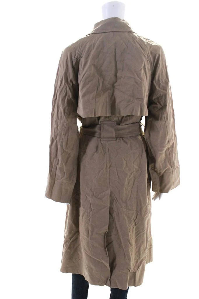 Everlane Womens Ash Brown The Gathered Drape Trench 3