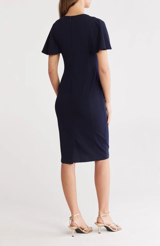 Calvin Klein Flutter Sleeve Sheath Dress 2