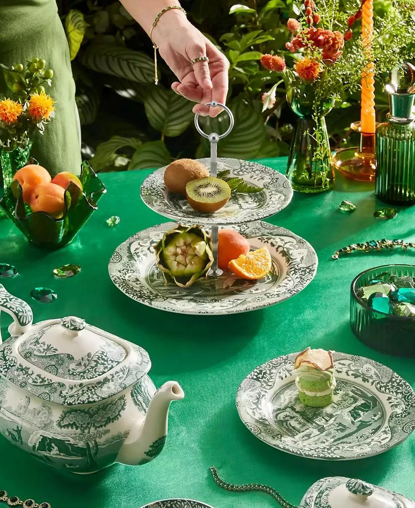 Spode Heritage Green Italian 2-Tier Cake Stand 2