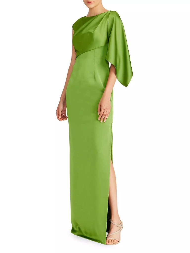green emerald velvet dress Theia 