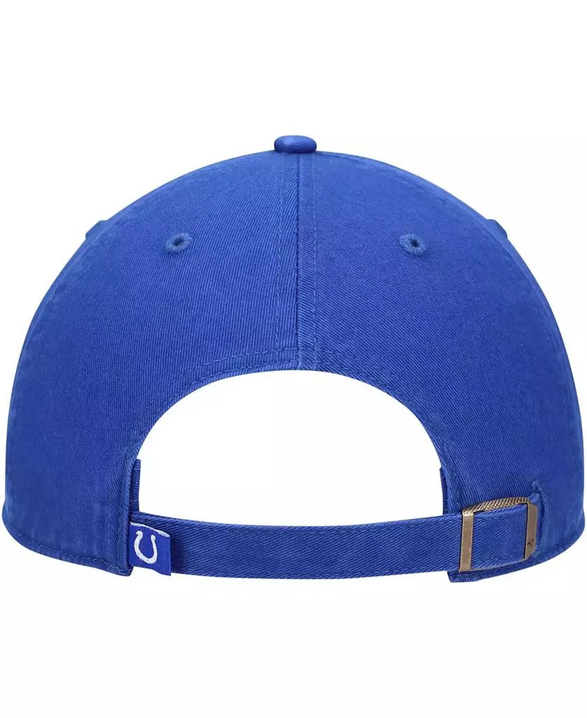 47 Brand Men's Royal Indianapolis Colts Clean Up Script Adjustable Hat 4