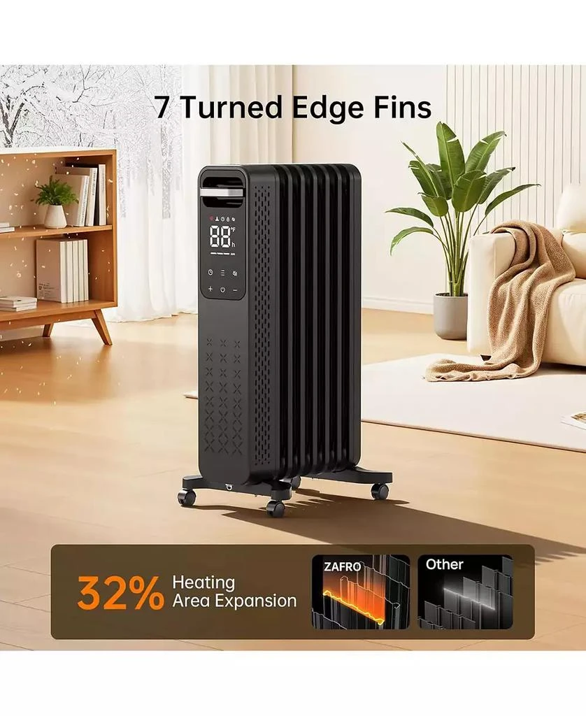 Cowsar 1500W Oil Filled Radiator Heater with Digital Thermostat 
Timer 4