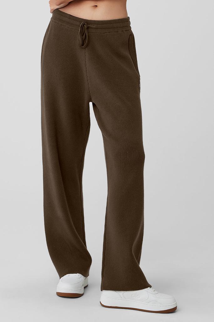 Alo Scholar Straight Leg Sweatpant - Espresso