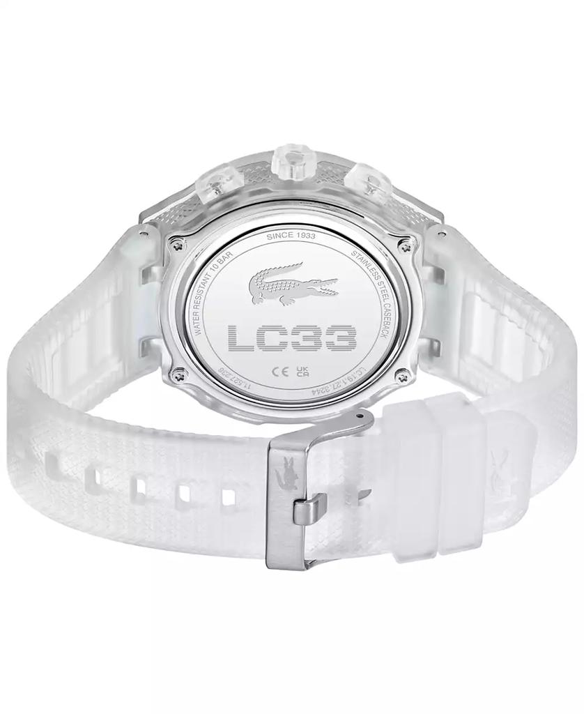 Lacoste Men's LC33 Clear Silicone Strap Watch