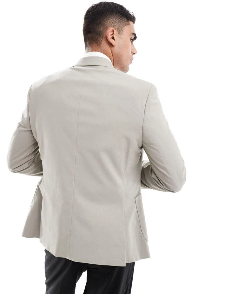 ASOS ASOS DESIGN wedding skinny blazer with gold buttons in olive 4