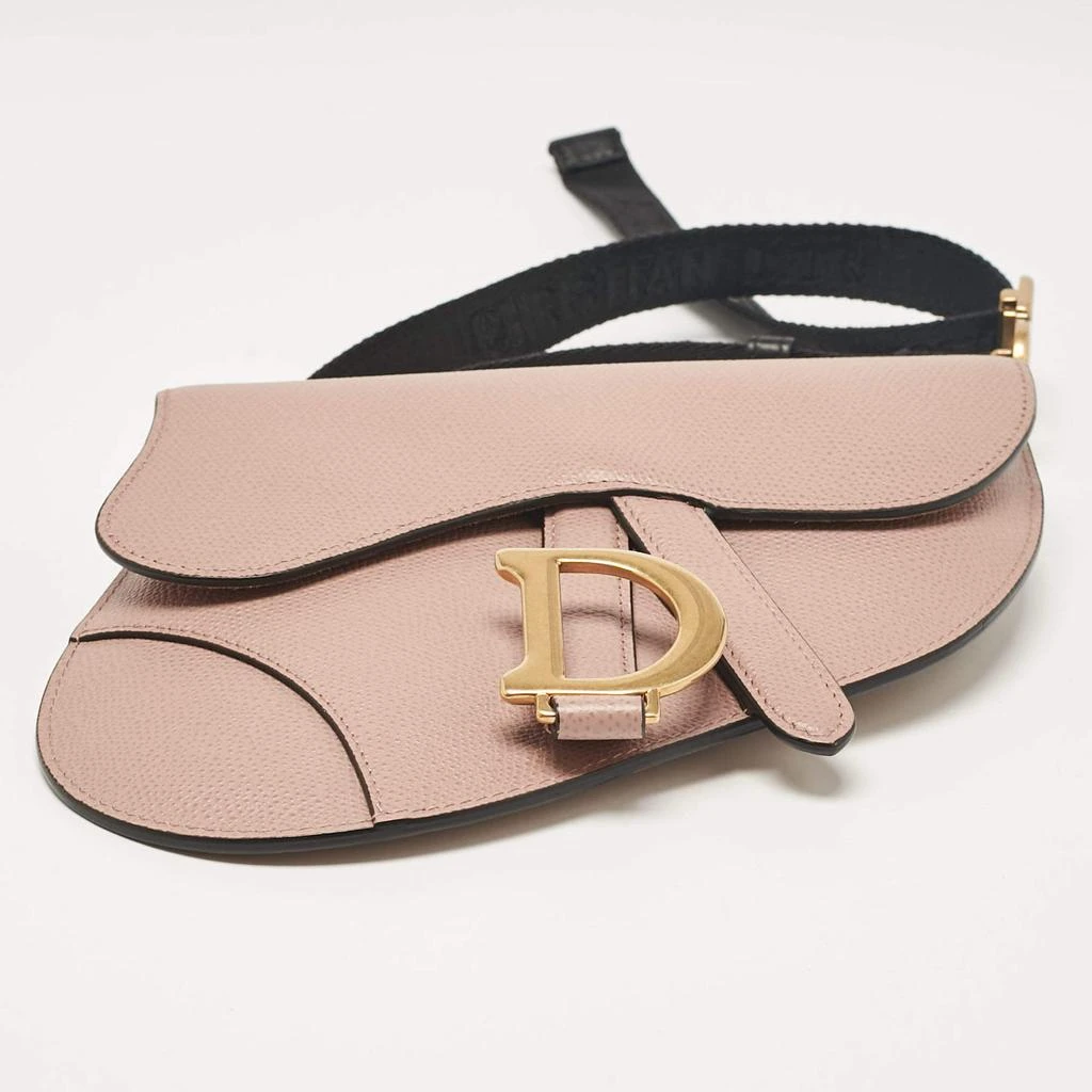 Dior Dior Pink/Black Leather Saddle Belt Bag 6