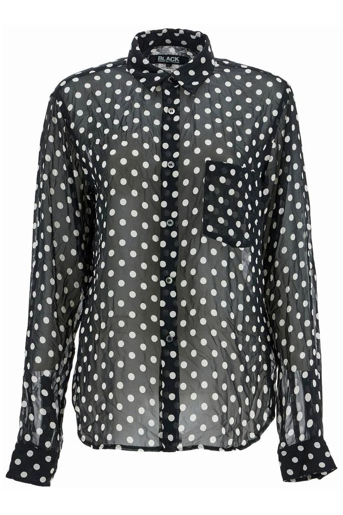 Black Comme des Garçons Black Comme des Garçons Transparent Polka-Dot Shirt 1