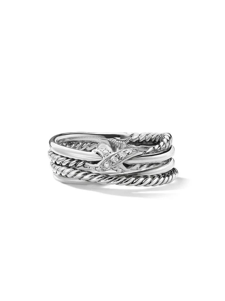 David Yurman X Crossover Band Ring in Sterling Silver 2