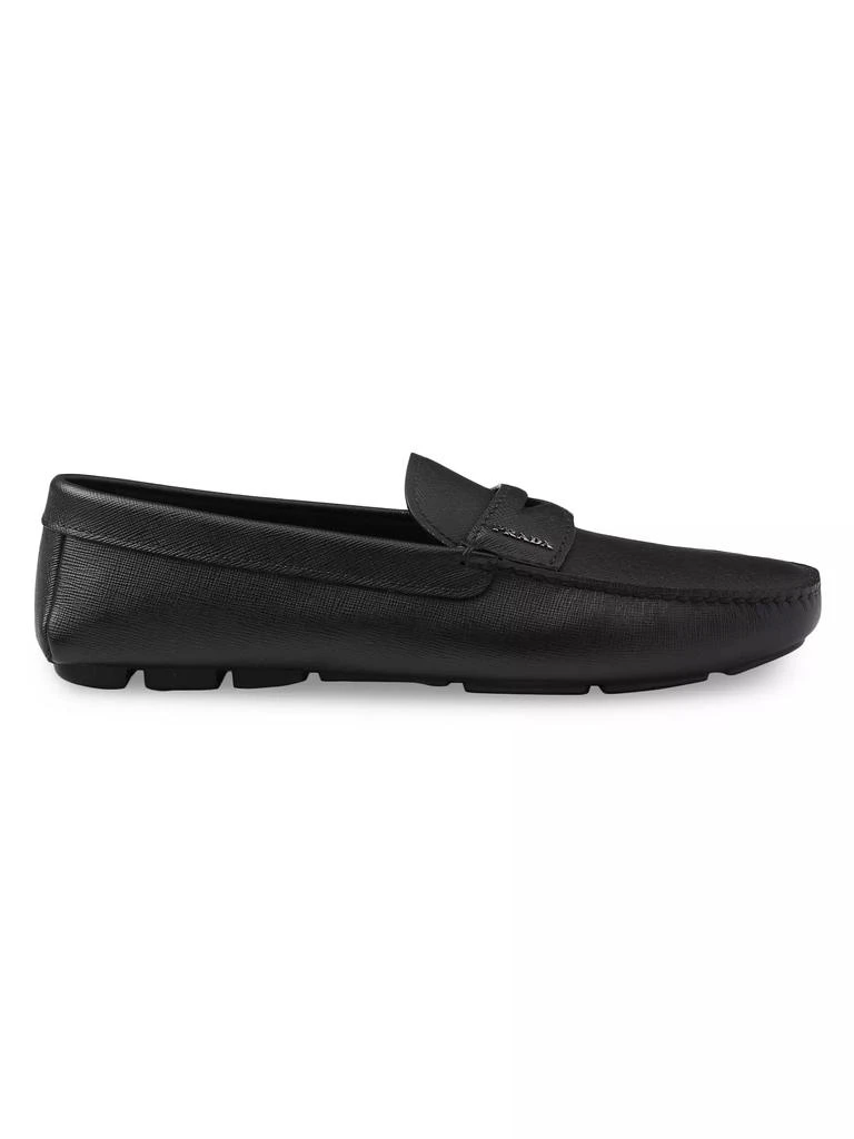 Prada Saffiano Leather Driver Loafers - Business Casual 