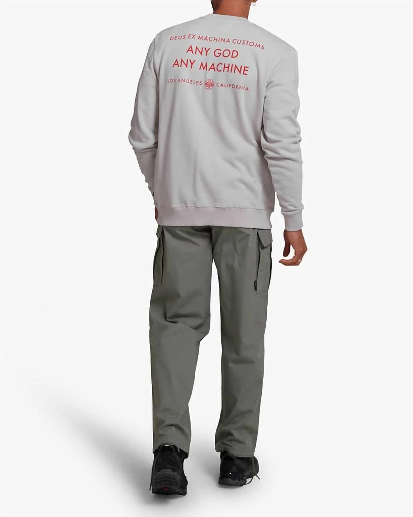 Deus Men's Tenor Crew Sweatshirt In Dirty White 5