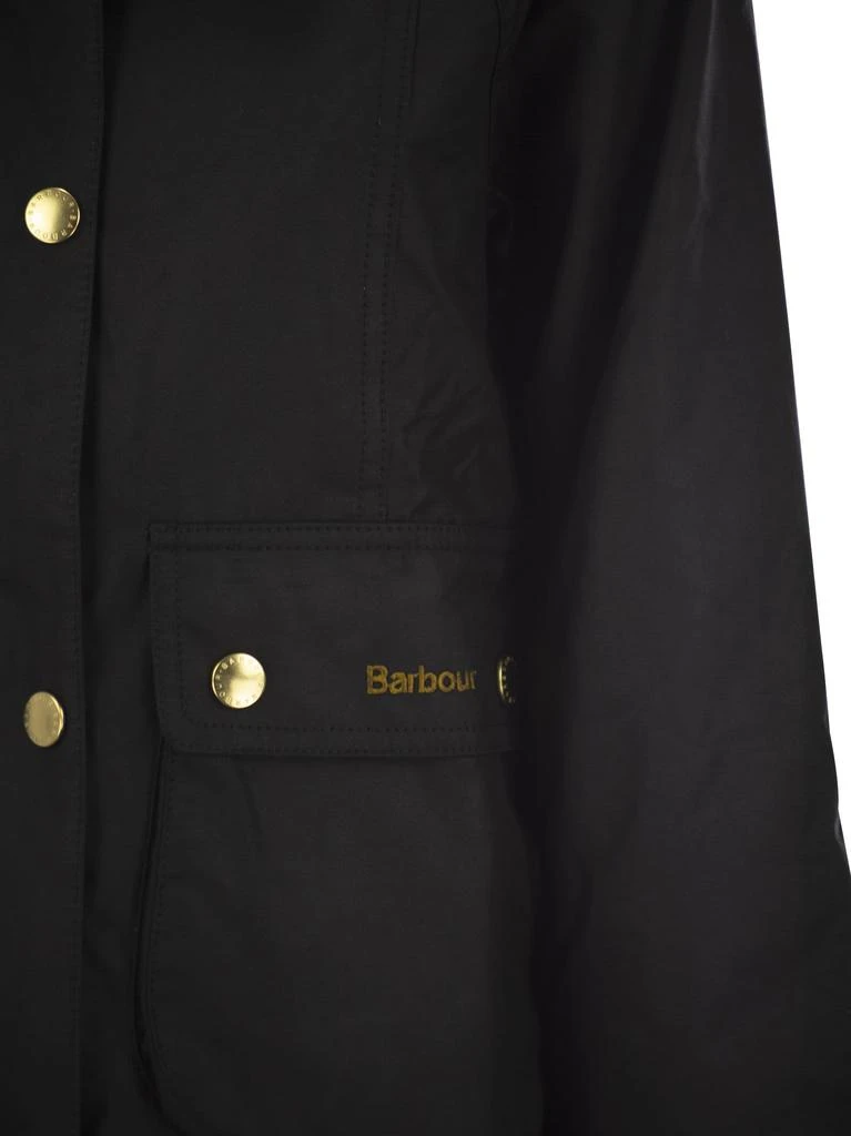 Barbour Beadnell Waxed Jacket With Crop Cut 4