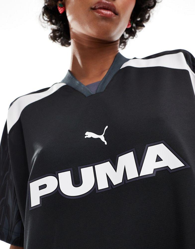 Puma Football jersey dress in black