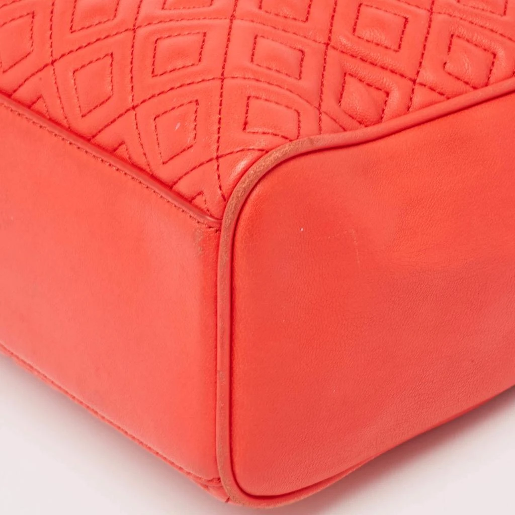 Tory Burch Tory Burch Red Quilted Leather Fleming Duffel Bag 15