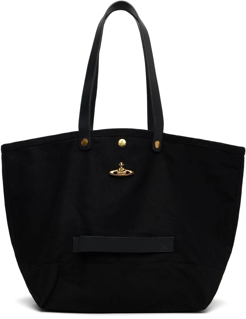Vivienne Westwood Black Utility Shopper Tote