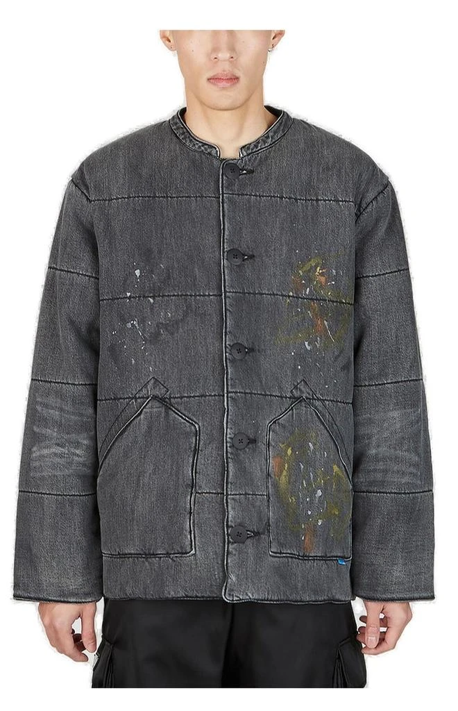 Liberaiders Liberaiders Paint Splatter Crewneck Denim Jacket 1