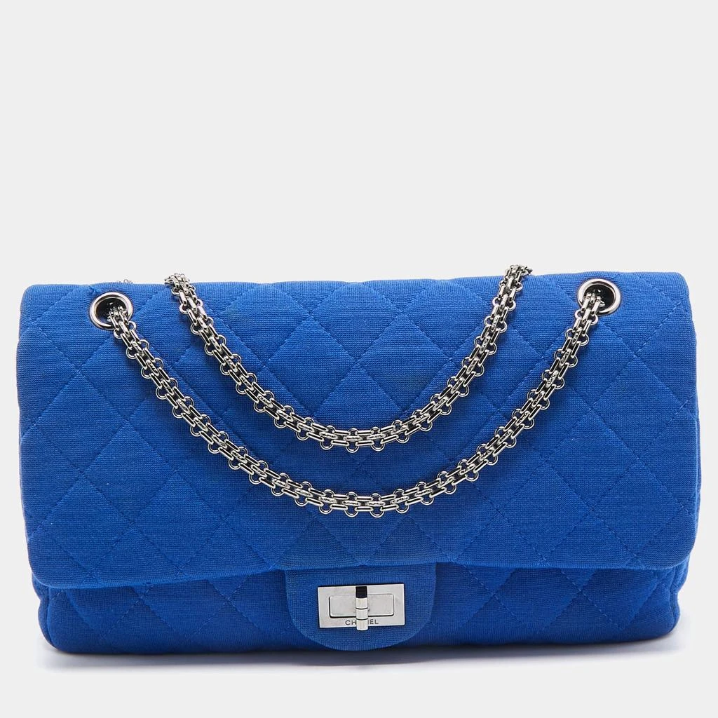 Chanel Chanel Blue Jersey Classic 227 Reissue 2.55 Flap Bag 1