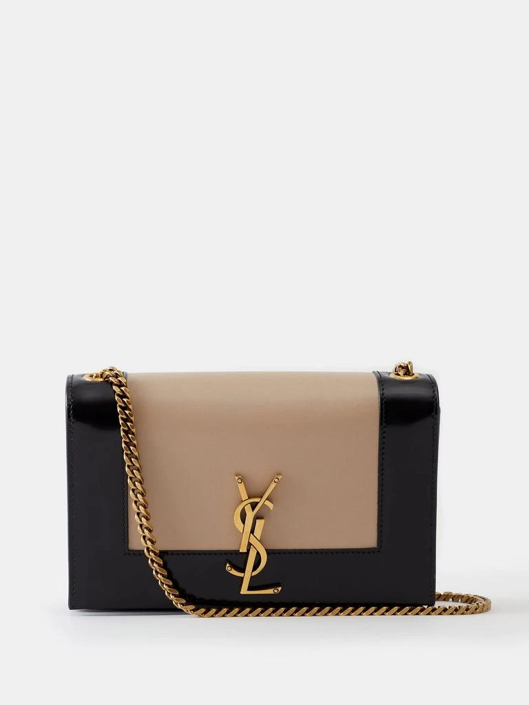 Saint Laurent Kate small two-tone leather cross-body bag 1