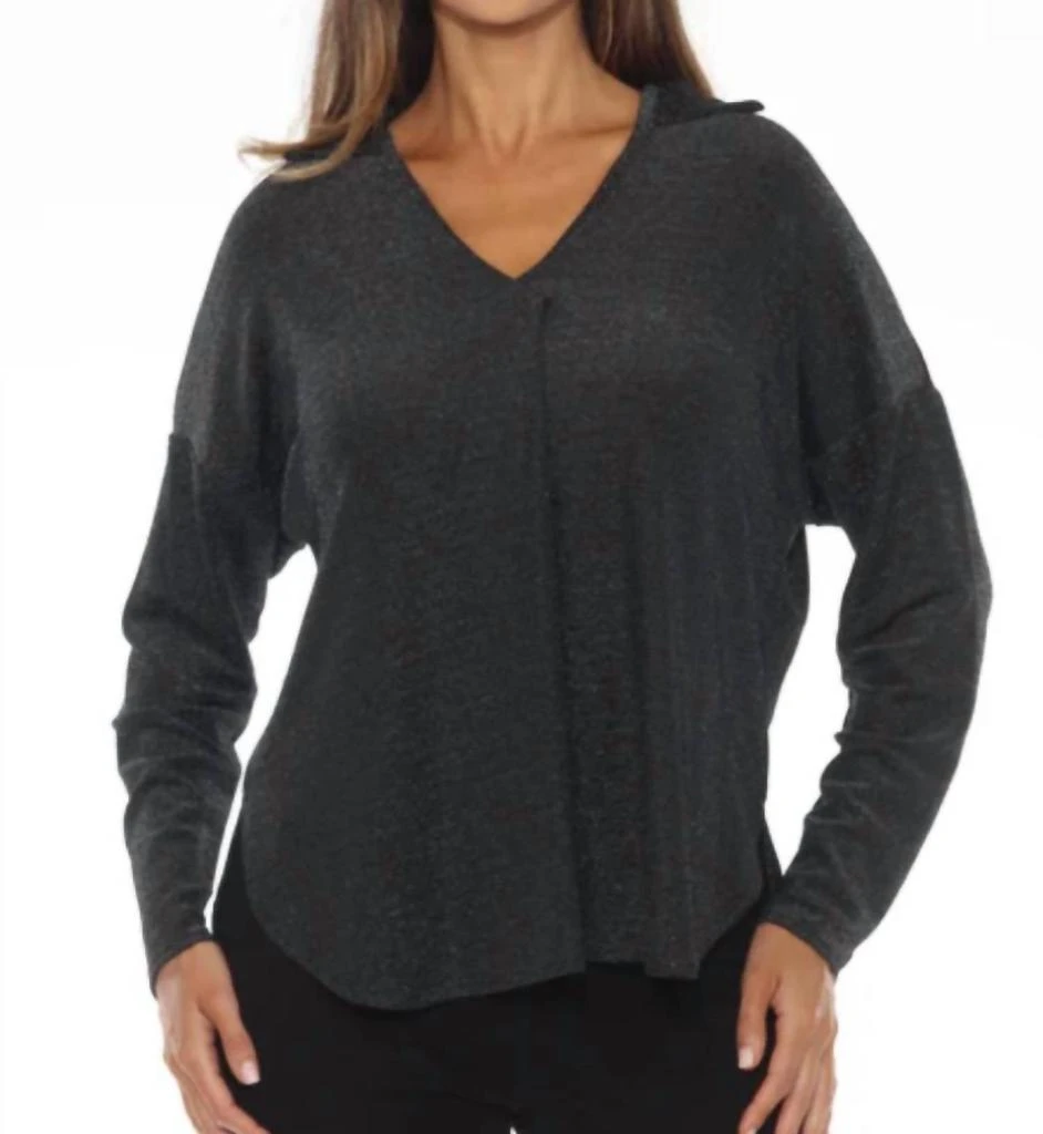 JOSEPH RIBKOFF Blouse In Black Silver 2
