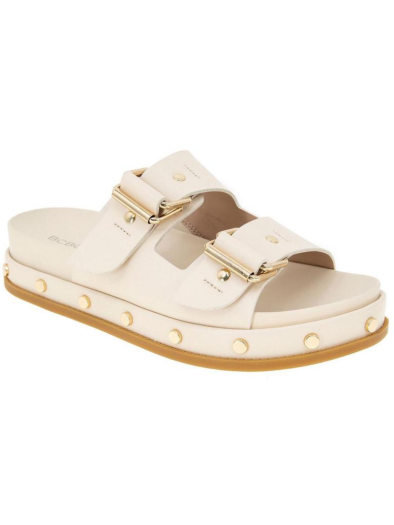 BCBGeneration Bamba Womens Leather Studded Slide Sandals