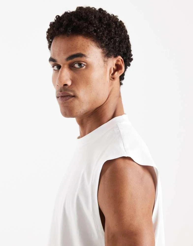 ASOS ASOS DESIGN Essentials oversized tank in white 4