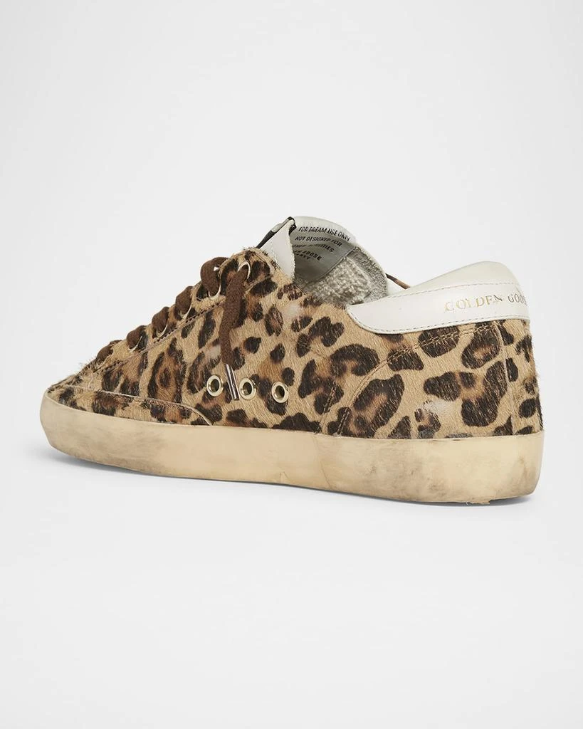 Golden Goose Super-Star Leopard-Print Calf Hair Sneakers 4