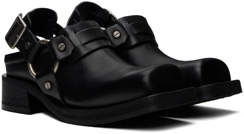 Acne Studios Black Leather Buckle Loafers 4