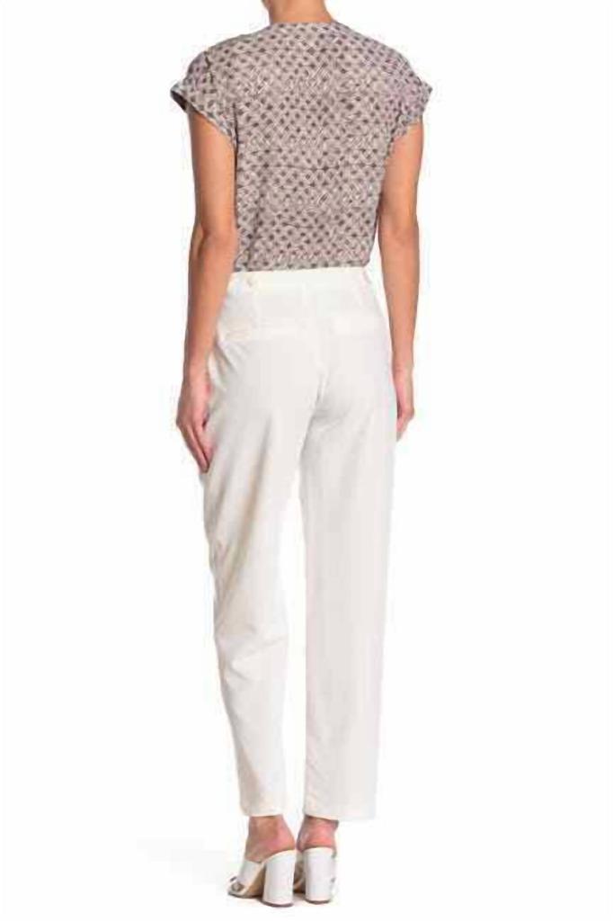 H Halston H Halston - Pleated Self Button Ankle Pants