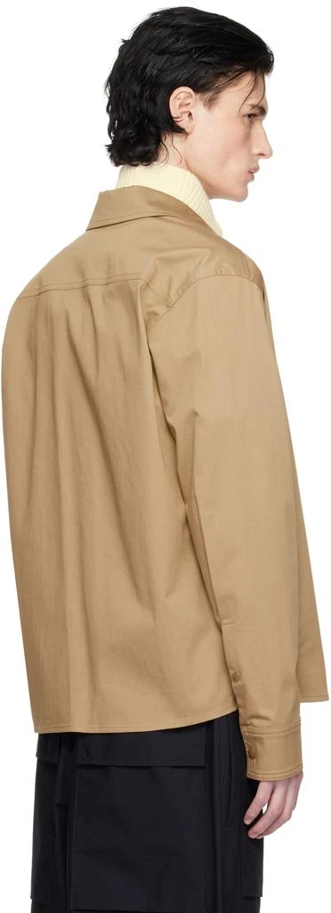 Moncler Tan Cotton Gabardine Zip-Up Jacket 3