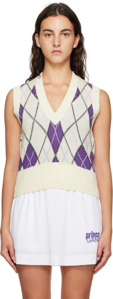 Ganni Off-White Prince Edition Harlequin Vest 1