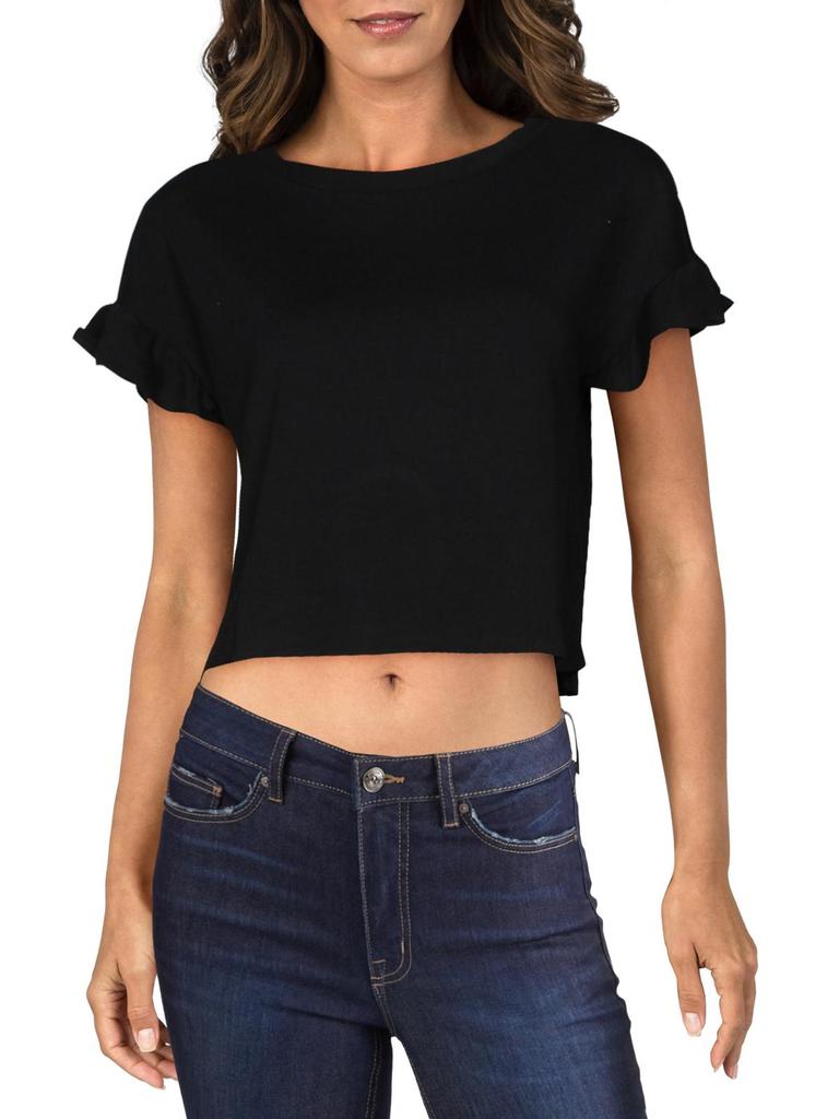 Material Girl Juniors Womens Cut Out Tie Back Crop Top