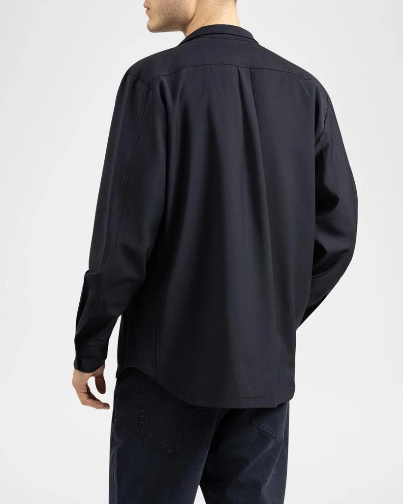 BOGLIOLI Men's Overshirt with Band Collar 3