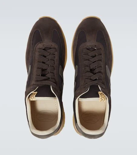 VisVim Fkt suede-trimmed sneakers 4