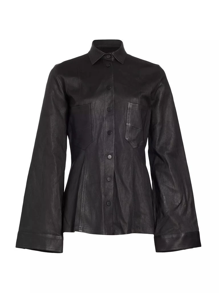 3 X 1 Marina Snap-Front Leather Top 1