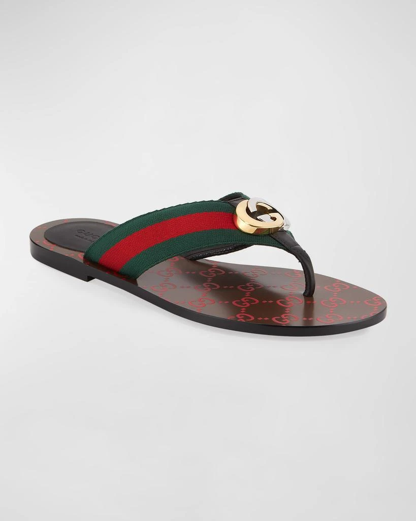 Gucci Kika Web Thong Sandals 2