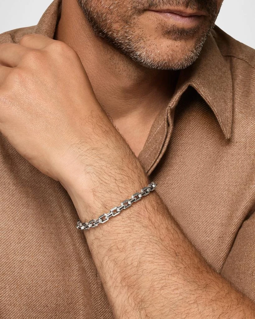 David Yurman Men
s Streamline® Heirloom Chain Link Bracelet in Silver with Diamonds, 5.5mm 2