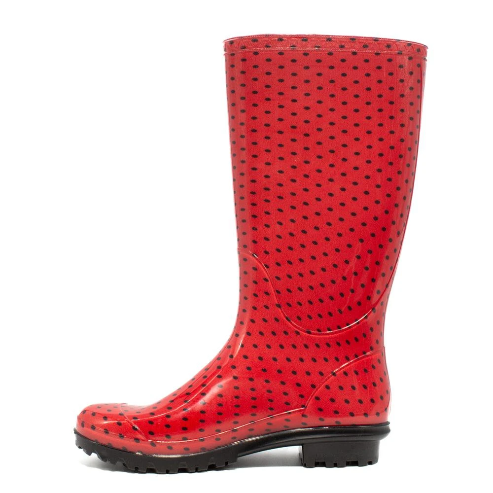 Gameday Boots University of Oklahoma Polka Dot Round Toe Rain Boots 3
