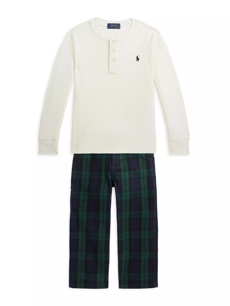 Ralph Lauren Little Boy's Plaid Carpenter Pants 2