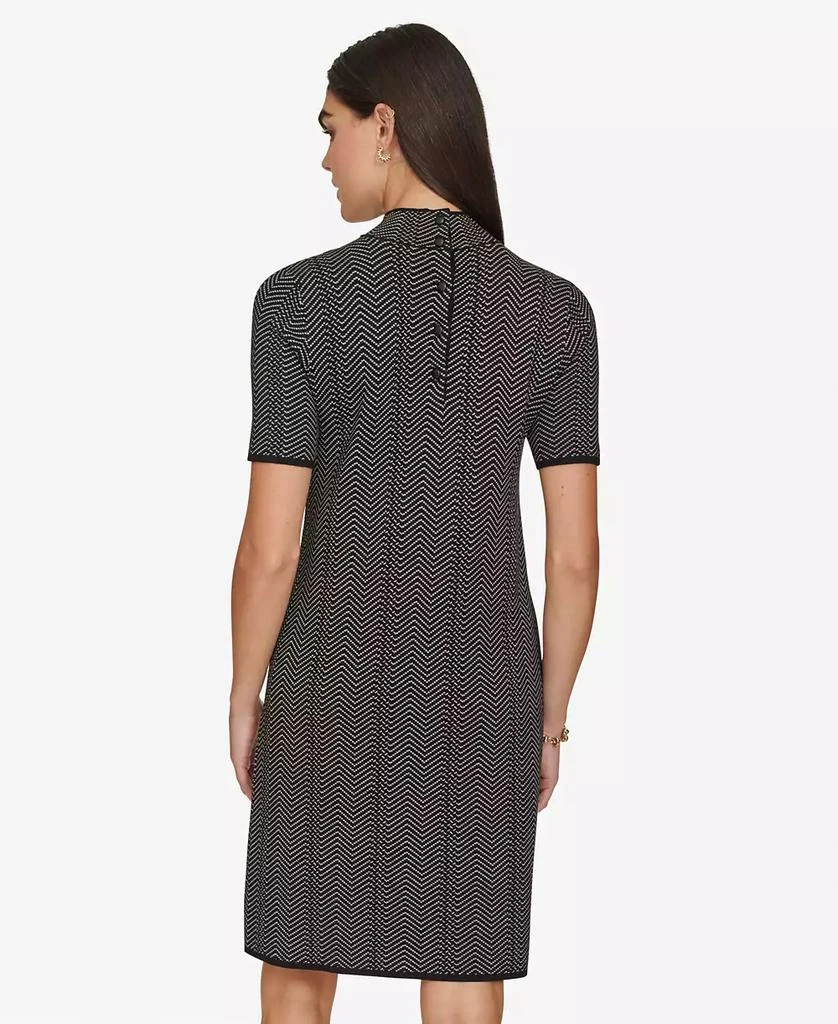 Calvin Klein Women's Mock-Neck Jacquard Sheath Dress 2
