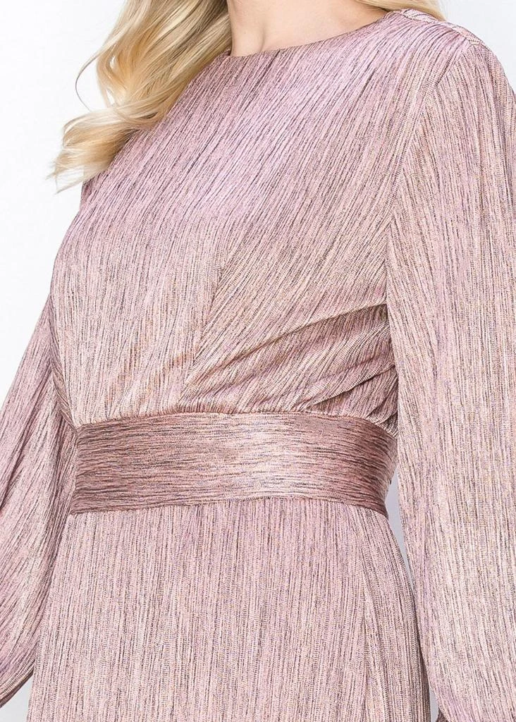 Yal New York Rose Shimmer Long Sleeve Dress 5